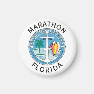Marathon - Florida Keys Square Paper Untersetzer Magnet