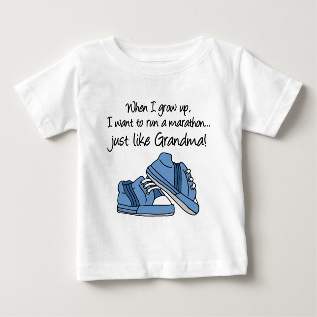 Marathon genauso laufen wie mein Oma Baby T-shirt (Vorderseite)