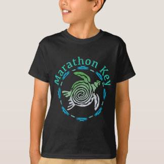 Marathon Key Florida Vintag Tribal Turtle Geschenk T-Shirt