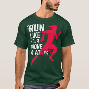 Marathon Laufender Marathonläufer Geschenk T-Shirt