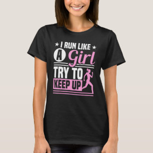 Marathon Laufschuhe Girl Trail Running T-Shirt