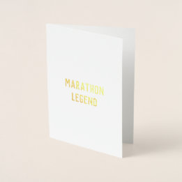 Marathon Legend gratuliert viel Glück card Folienkarte
