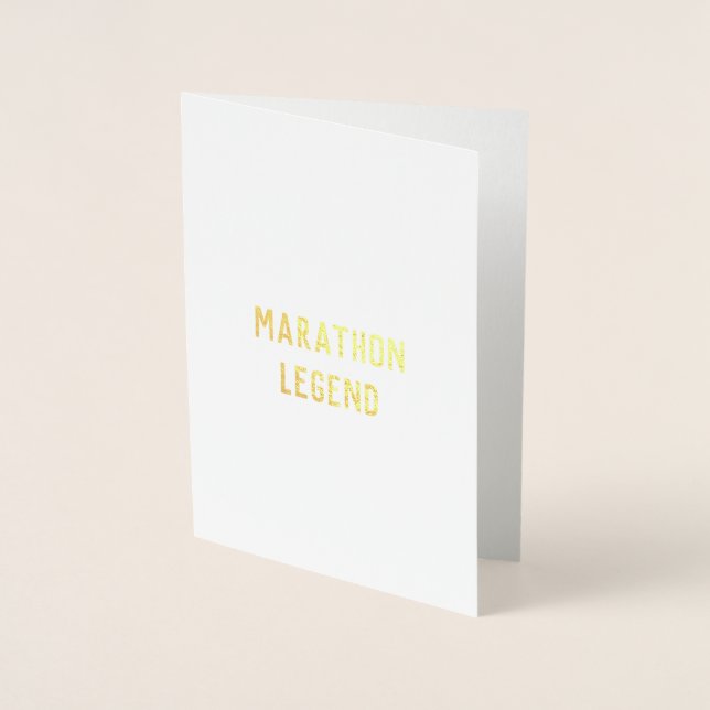 Marathon Legend gratuliert viel Glück card Folienkarte (Vorderseite)