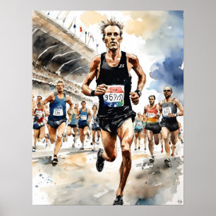 Marathon Man Art Print Poster