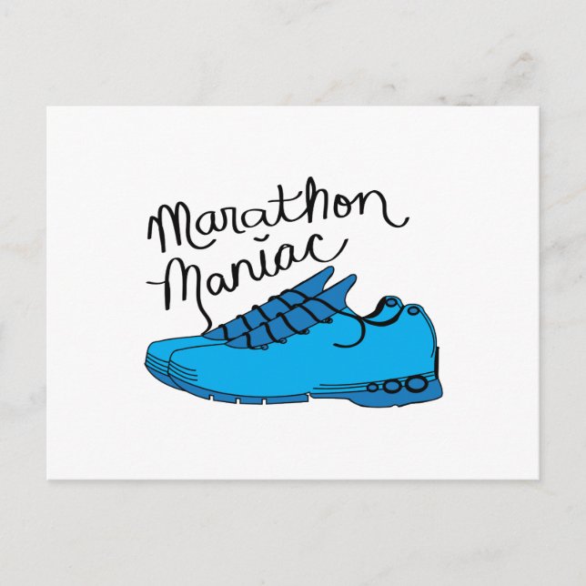 Marathon Maniac Postkarte (Vorderseite)