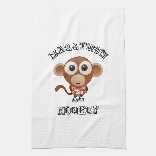 Marathon Monkey Geschirrtuch (Vertikal)