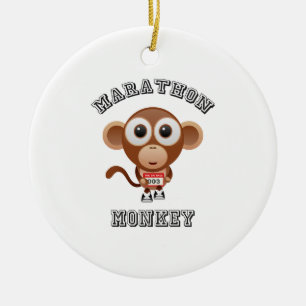 Marathon MOnkey Keramikornament
