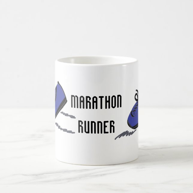 Marathon Runner - Blaue Running Shoes Tasse (Mittel)