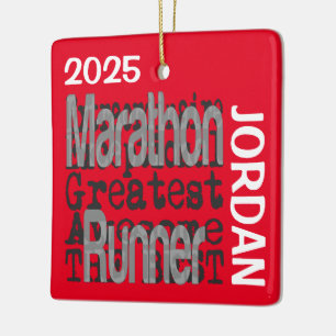 Marathon Runner Extraordinaire CUSTOM Keramikornament