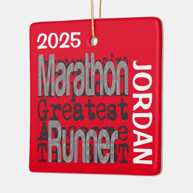 Marathon Runner Extraordinaire CUSTOM Keramikornament (Links)