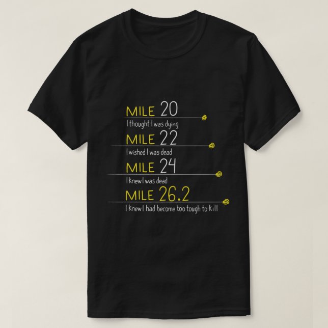 Marathon Runner Geschenk Idee Funny Quotes T-Shirt (Design vorne)