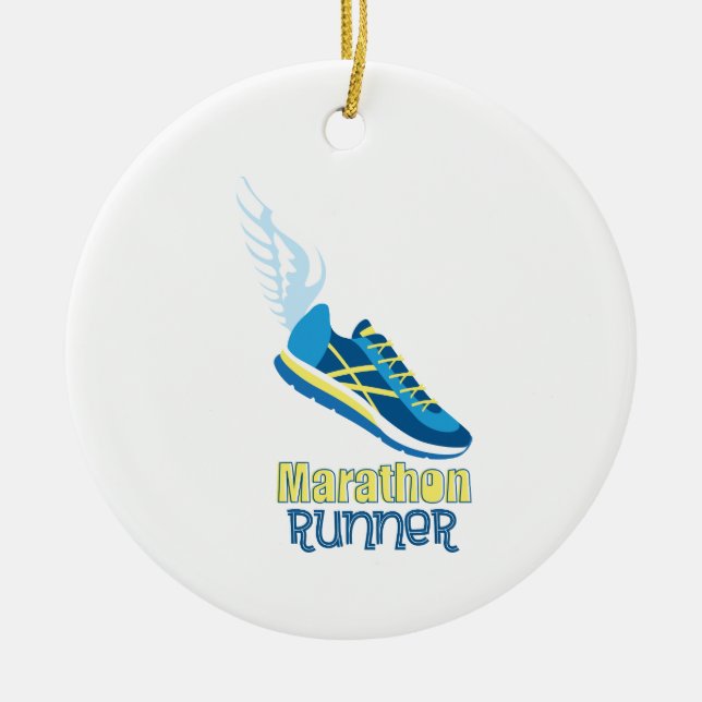 Marathon Runner Keramik Ornament (Vorne)