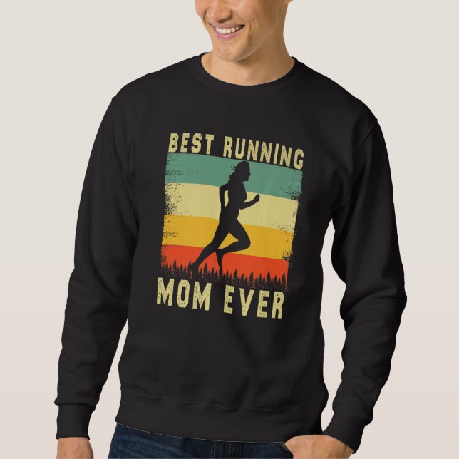Marathon Runner Krasse Mama Trainer Beste Laufende Sweatshirt (Vorderseite)