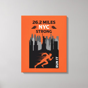 Marathon Runner New York 26,2 Leinwanddruck
