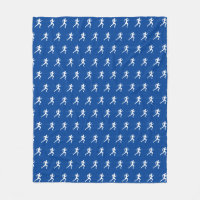 Marathon Runners on Blue
