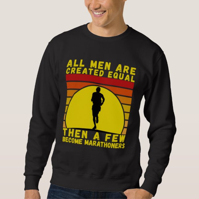 Marathon Running For Jogging  And Enthusiast Sweatshirt (Vorderseite)