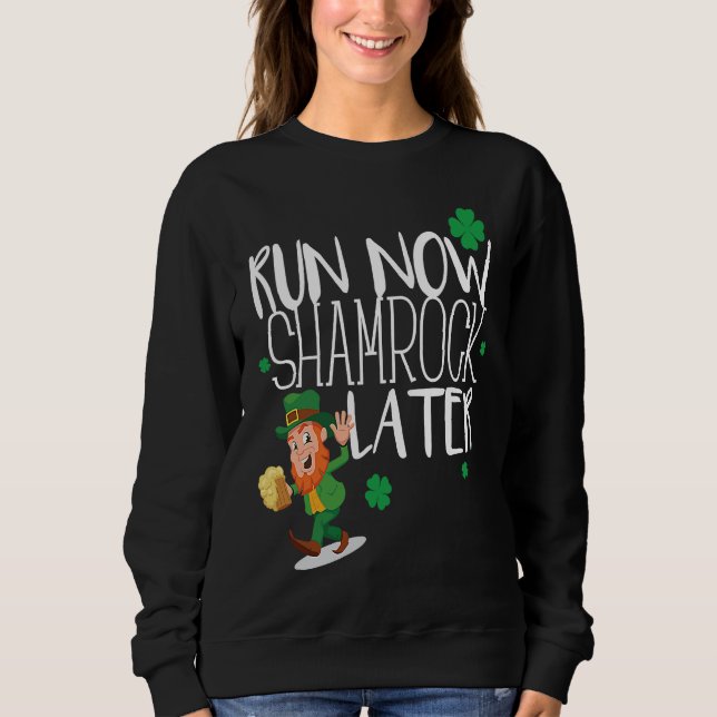 Marathon Running St Patricks Day  Race 5k Runner Sweatshirt (Vorderseite)