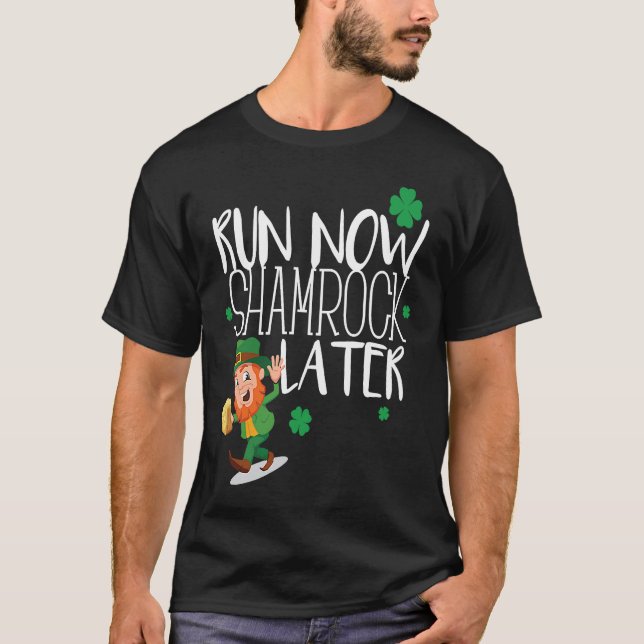 Marathon Running St Patricks Day  Race 5k Runner T-Shirt (Vorderseite)
