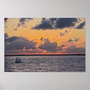 Marathon-Sonnenuntergang in den Florida Keys Poster