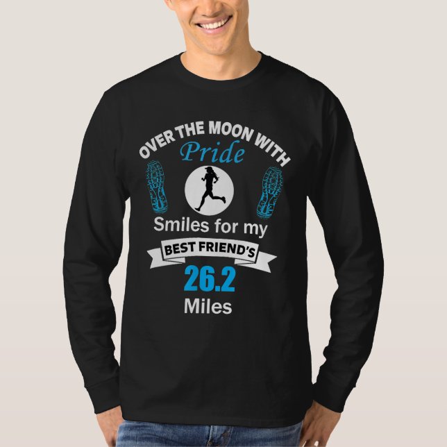 Marathon Support Shirt Bester Freund 26,2 Meilen R (Vorderseite)