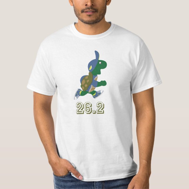 Marathon Turtle Runner in Blue T-Shirt (Vorderseite)