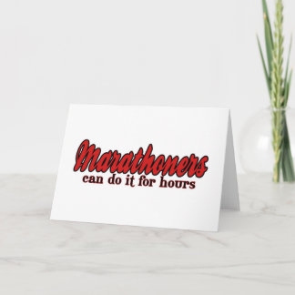 Marathonläufer können es stundenlang tun karte