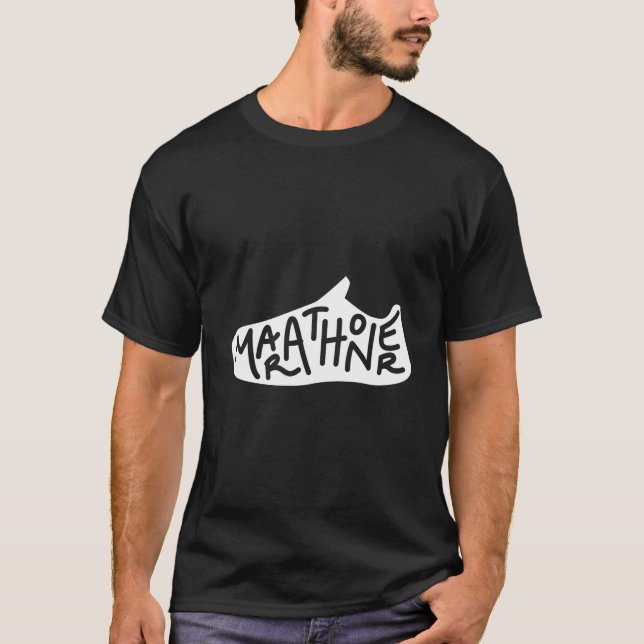 Marathonläufer Marathonläuferin Marathon Laufschuh T-Shirt (Vorderseite)