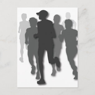 Marathonläufer Postkarte