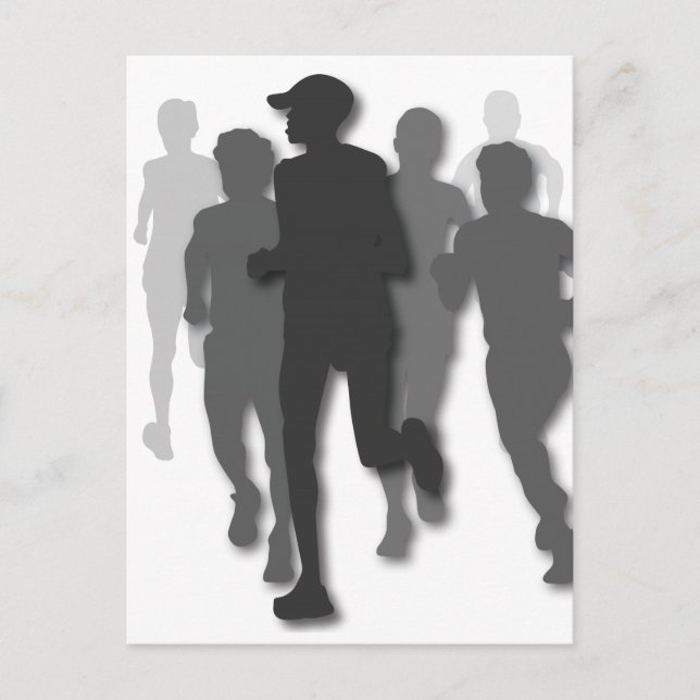 Marathonläufer Postkarte (Vorderseite)