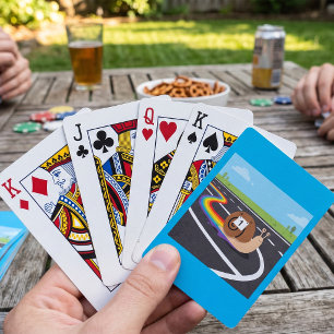 Marathonläufer Schnecke Süße Regenbogen-Spur Spielkarten