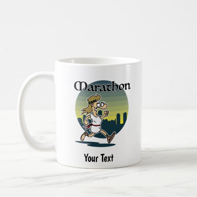 Marathonläuferin Kaffeetasse (Links)