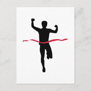 Marathonsieger Postkarte