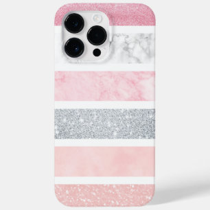 Marbal und Rosa Glitzer iPhone 14 Pro Max Fall Case-Mate iPhone 14 Pro Max Hülle