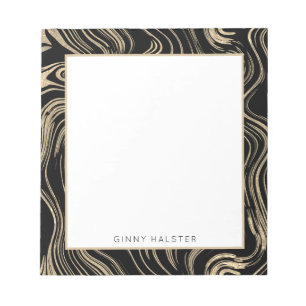 Marbed Gold Personalisiert Notepad 5.5" x 6" Notizblock