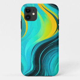 "Marbella" Gelbe Wirbel Waves Case-Mate iPhone Hülle