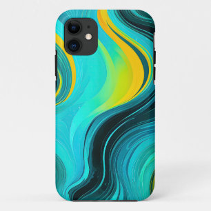 "Marbella" Gelbe Wirbel Waves Case-Mate iPhone Hülle