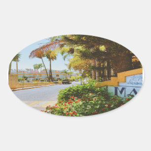 Marbella Ovaler Aufkleber
