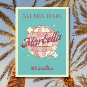 Marbella Spain España Retro Vintage Postkarte