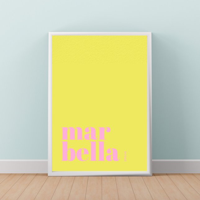 Marbella Spanien modernes Stadtplakat Poster (Von Creator hochgeladen)