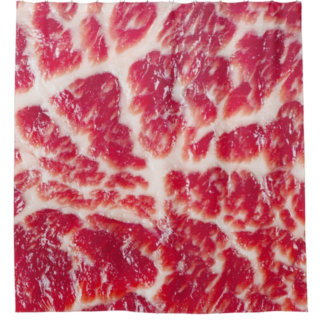 Marbellbeef Steak Texture Closeup Duschvorhang (Vorderseite)