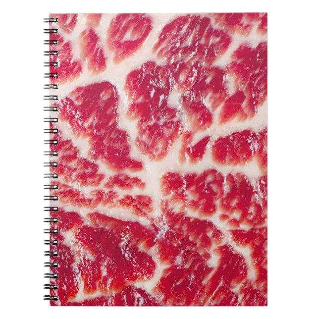 Marbellbeef Steak Texture Closeup Notizblock (Vorderseite)