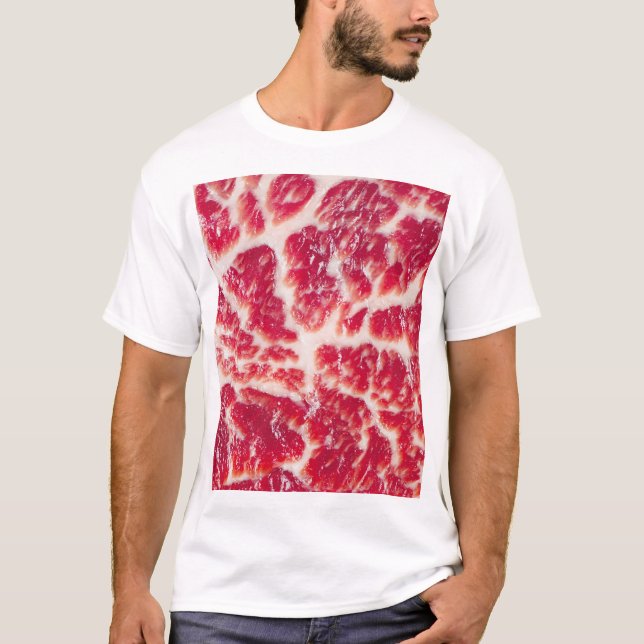 Marbellbeef Steak Texture Closeup T-Shirt (Vorderseite)