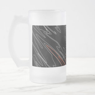 Marbile Black Red Mattglas Bierglas