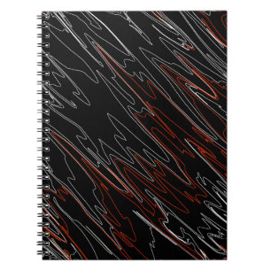 Marbile Black Red Notizblock
