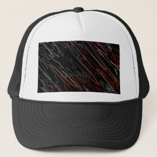 Marbile Black Red Truckerkappe