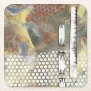 Marbile Pixel II Rechteckiger Pappuntersetzer