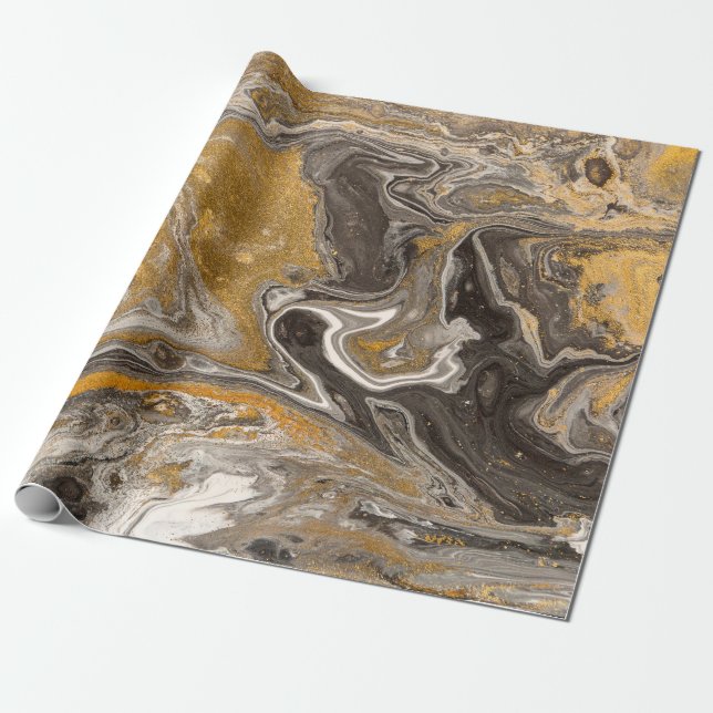 Marble abstract acrylic background. Nature marblin Geschenkpapier (Ungerollt)
