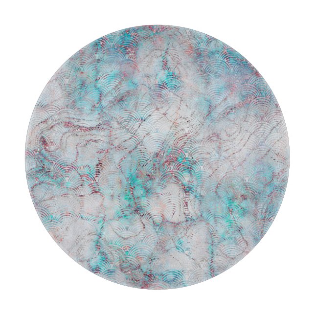 MARBLE ABSTRAKT ART DECO TRAUMSCHNITTSTELLE SCHNEIDEBRETT (Vorderseite)