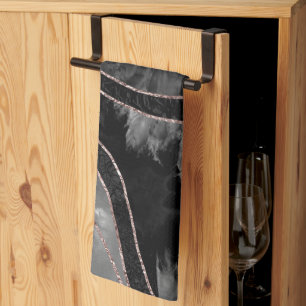 Marble Agate Gold Glam 12 Geschirrtuch