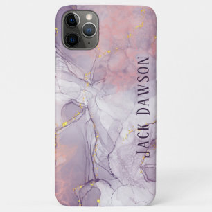 Marble Agate Lila und Gold Personalisiert Case-Mate iPhone Hülle